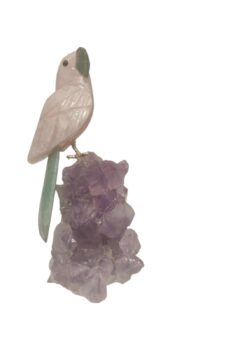 Παπαγαλάκι από ροζ χαλαζία